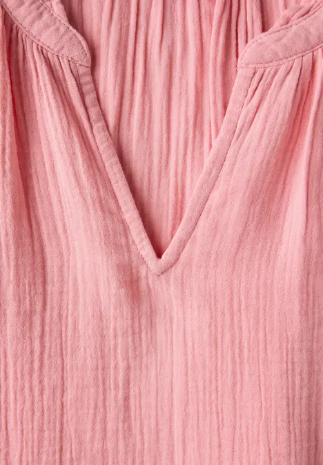 Musselin Tunika mit Rüschen blush peach