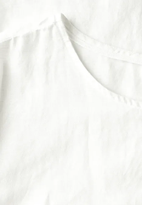 Blusenshirt mit Tunnelzug off white