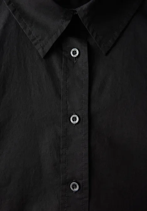 Baumwoll-Hemdbluse Black