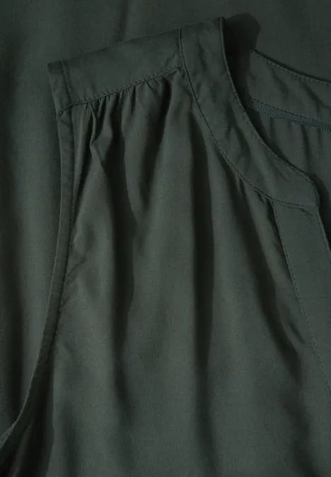 Split Neck Blusentop mid green