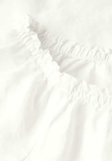 Leinenmix-Bluse off white