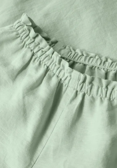 Leinenmix-Bluse soft jade green
