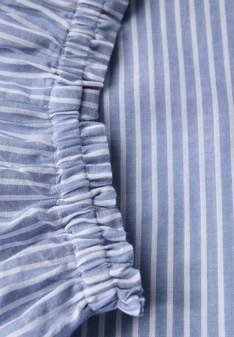 Gestreifte Baumwoll-Bluse original blue
