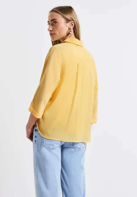 Dolman Hemdbluse buttercream yellow