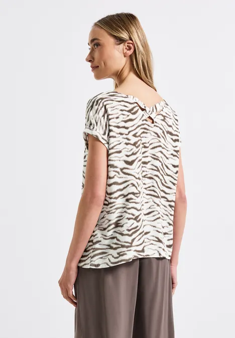 Bluse mit Rückenausschnitt nomad brown