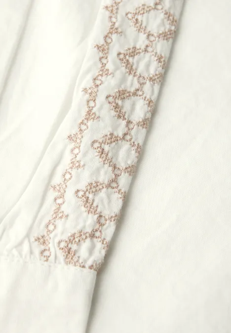 Tunika mit Häkeldetails off white