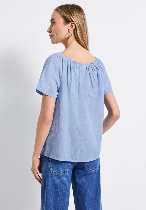 Chambray Bluse original blue