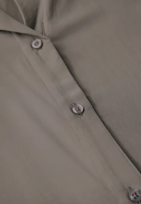 Bluse mit Bowlingkragen dark tumbled beige