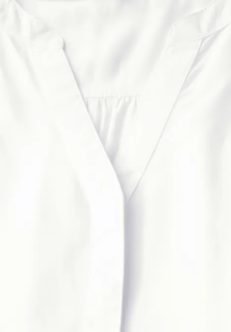 Blusentop in Unifarbe off white