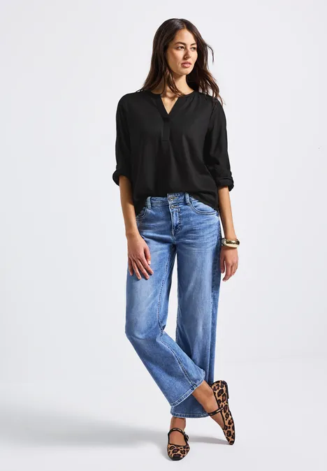 Tunique Split Neck Black