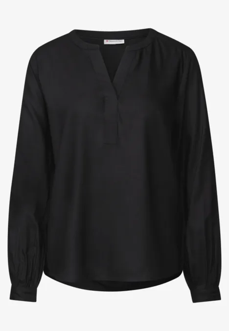 Split Neck Tunika Black