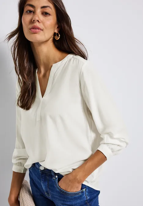 Split Neck Tunika off white
