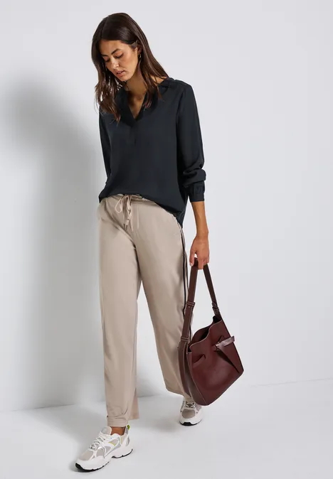 Tunique Split Neck dark blue