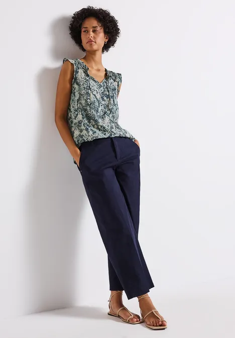 Bluse mit Snake Print arona blue