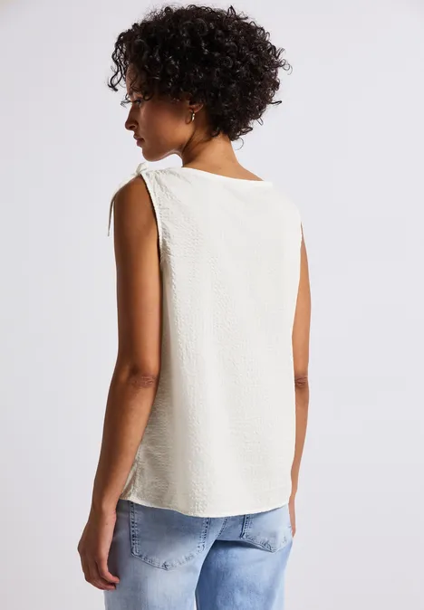 Seersucker Blusentop off white