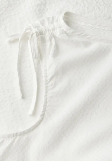 Seersucker Blusentop off white
