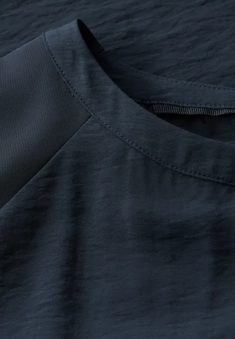 Blusenshirt mit Meshdetail deepwater blue