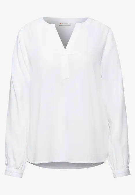 Split Neck Tunika White