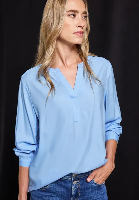 Split Neck Tunika original blue