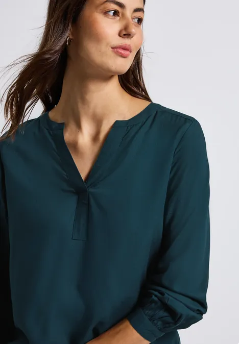 Split Neck Tunika tide blue