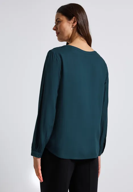 Tunique Split Neck tide blue