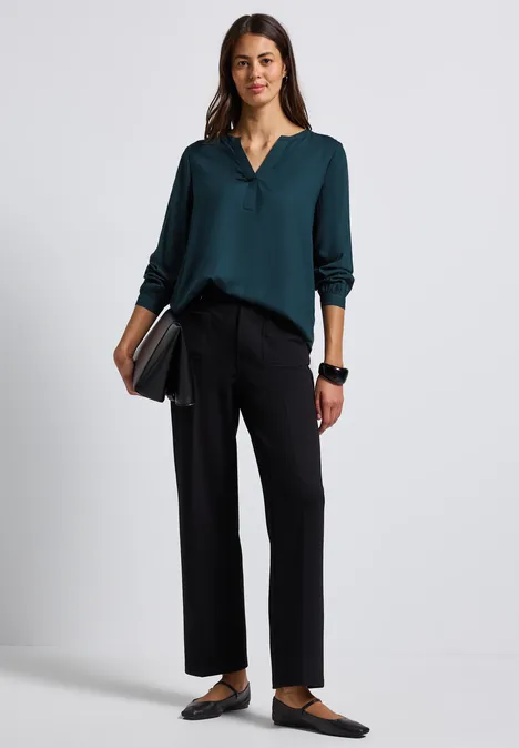 Tunique Split Neck tide blue