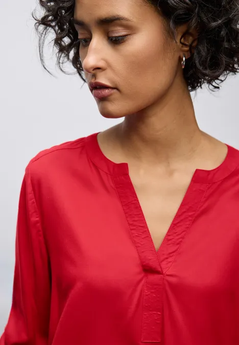 Split Neck Tunika racing red