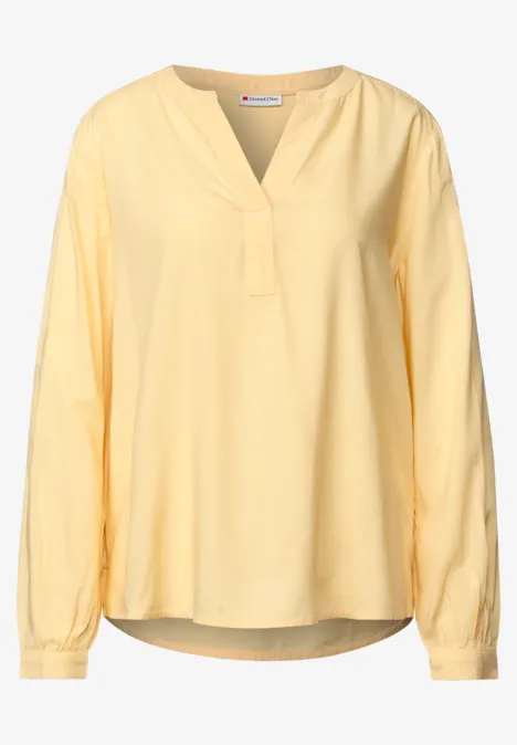 Split Neck Tunika buttercream yellow
