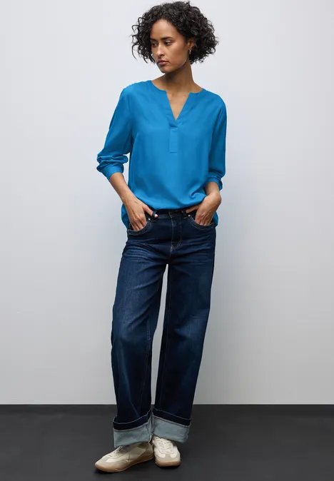 Split Neck Tunika polaris blue