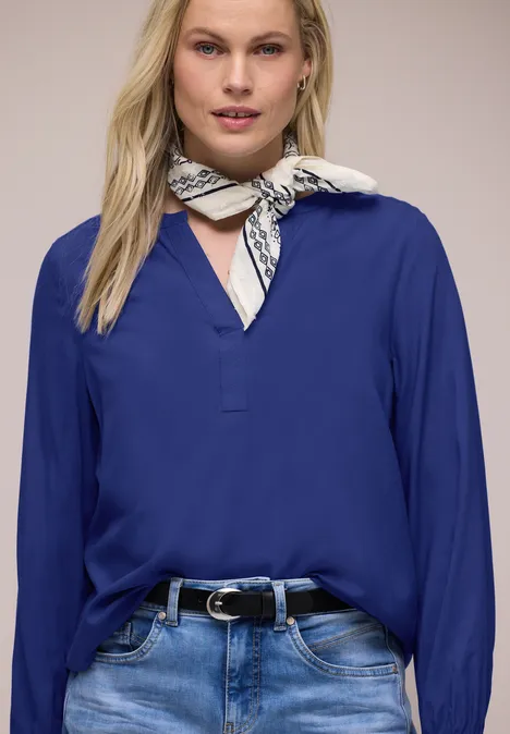 Split Neck Tunika amparo blue