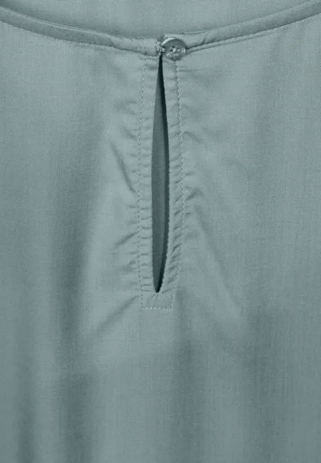 Rundhalsbluse mit Cut-Out arona blue