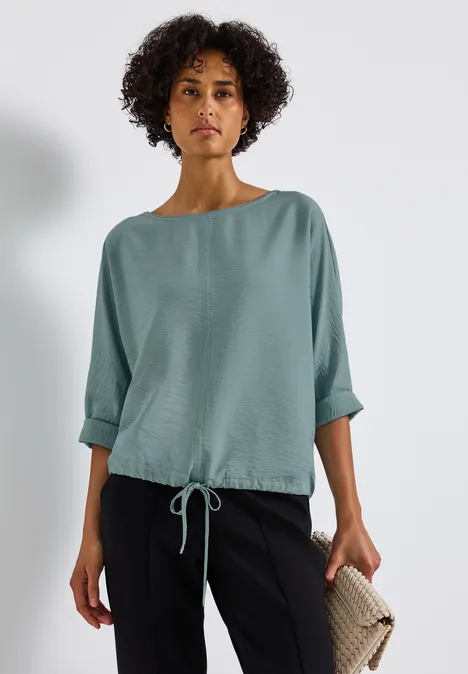 Dolman Strukturbluse arona blue