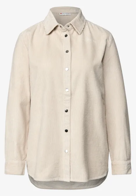 Cord Longblouse malted beige