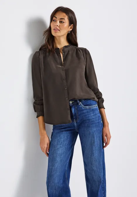 Washed-Look Tunika deep roast brown