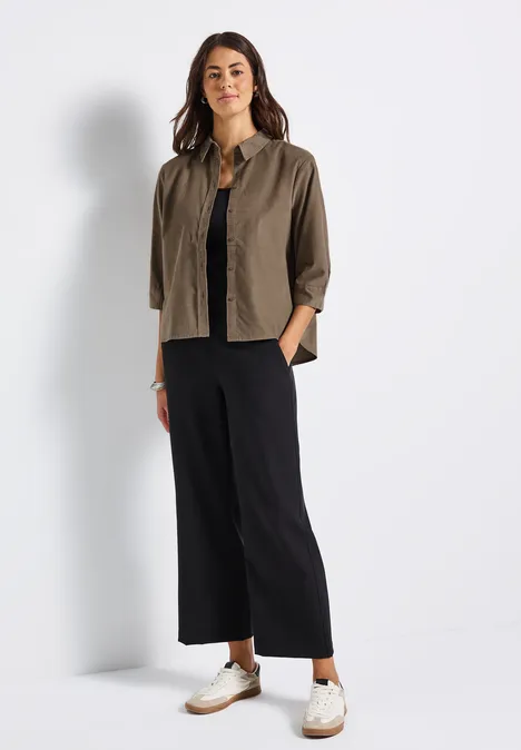 Mini-Cord Hemdbluse bark brown
