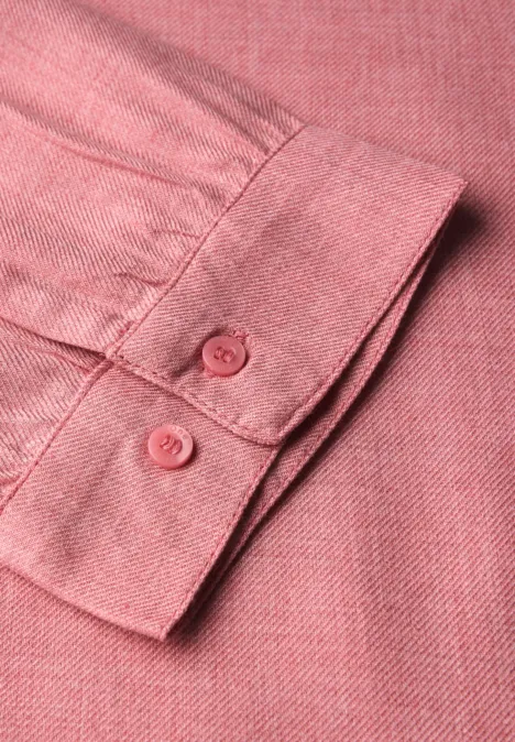 Melange Rundhals Bluse almond coral mel.