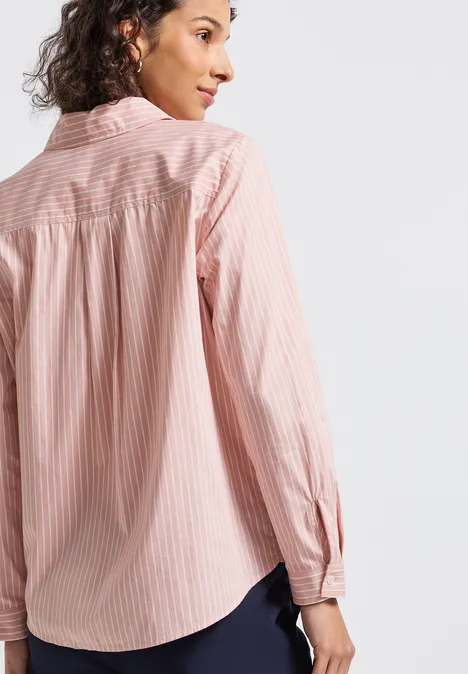 Gestreifte Business Bluse faded rose