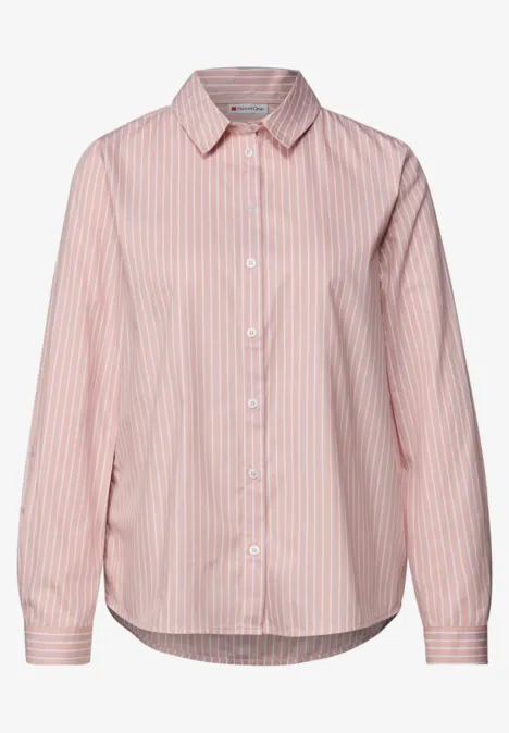 Gestreifte Business Bluse faded rose
