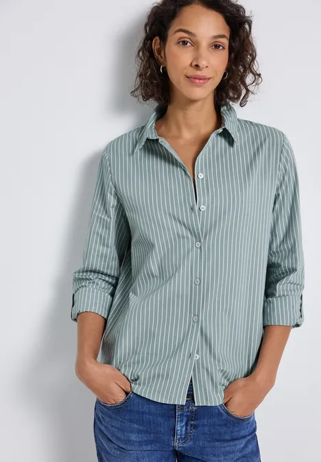 Gestreifte Business Bluse arona blue