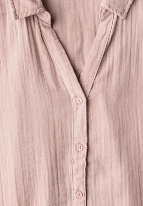 Musselin Hemdbluse faded rose