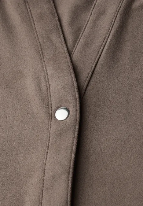 Velourstunika mit Rüschen silk brown