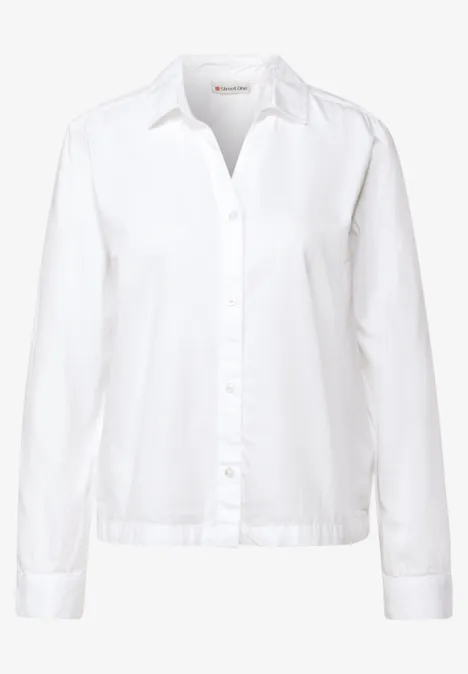 Twill overhemd blouse White
