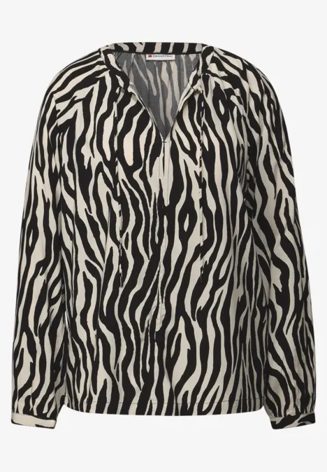 Gemusterte Raglan Tunika Black