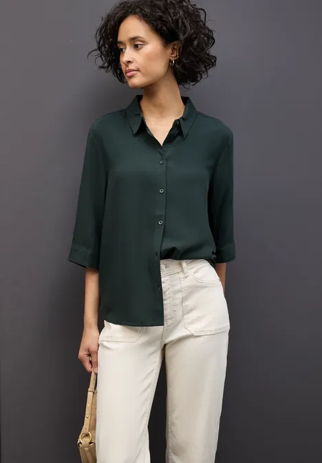 Overhemd blouse evernight green