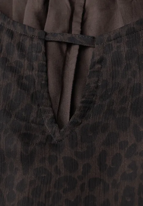 Leo Chiffon Tunika darkest brown