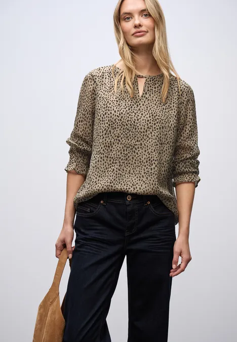 Leo Chiffon Tunika sanded beige