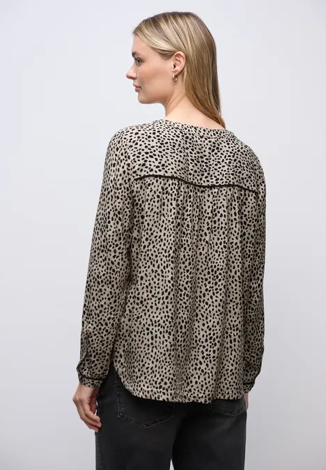 Leo Bluse mit Tapedetails sanded beige