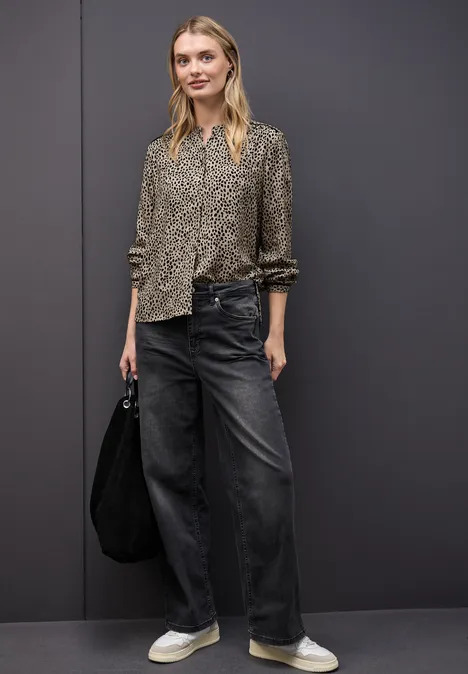 Leo Bluse mit Tapedetails sanded beige