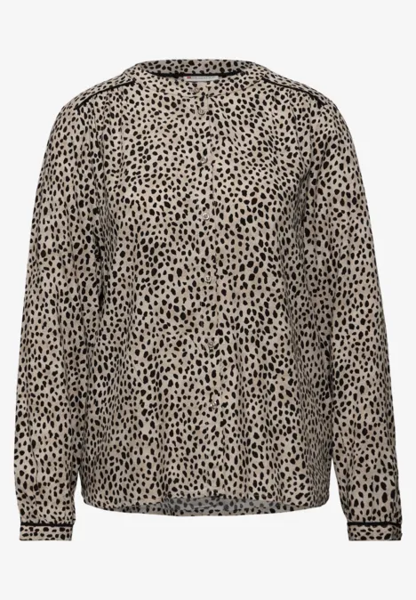 Leo Bluse mit Tapedetails sanded beige