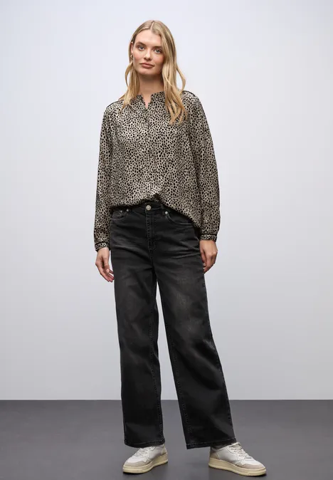 Leo Bluse mit Tapedetails sanded beige
